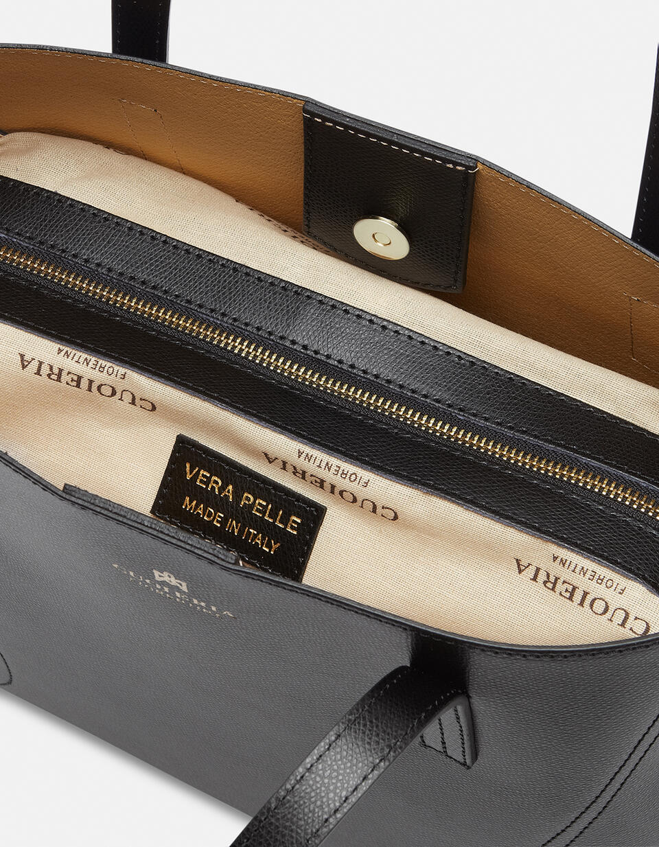 shopping bag in calf leather - SHOPPING - WOMEN'S BAGS | bags NERO - SHOPPING - WOMEN'S BAGS | bagsCuoieria Fiorentina