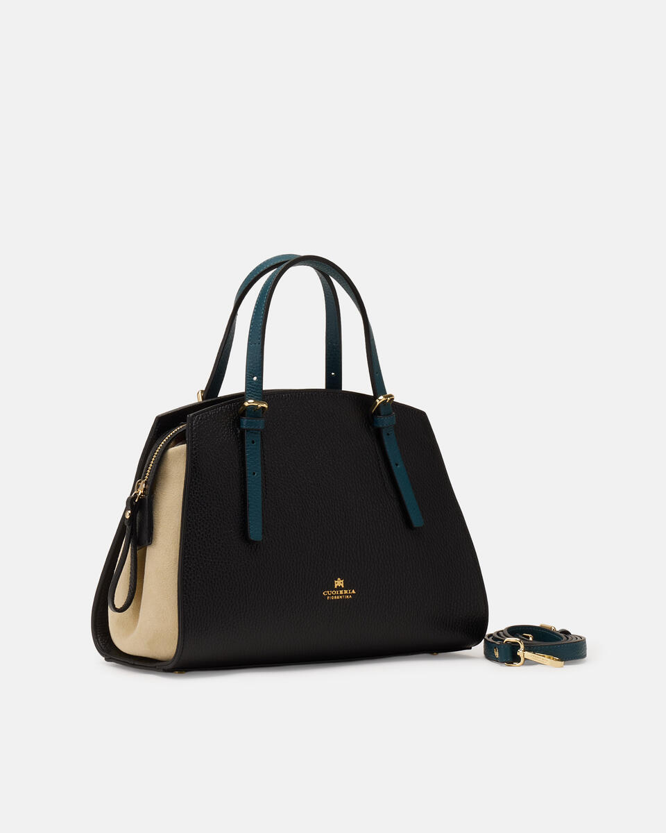 Alice small duffle wild Neroproseccoteal  - Cuoieria Fiorentina