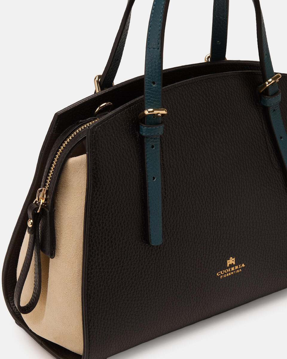 Alice small duffle wild Neroproseccoteal  - Cuoieria Fiorentina