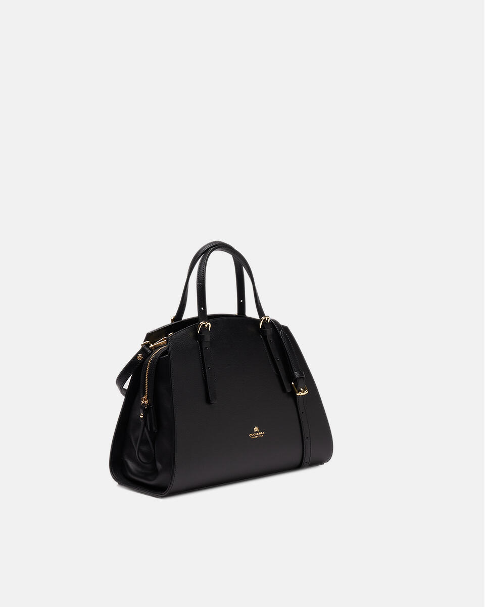 Alice small tote bag pentagonale con interno foderato NERO  - Tote Bag - Borse Donna - Borse - Cuoieria Fiorentina