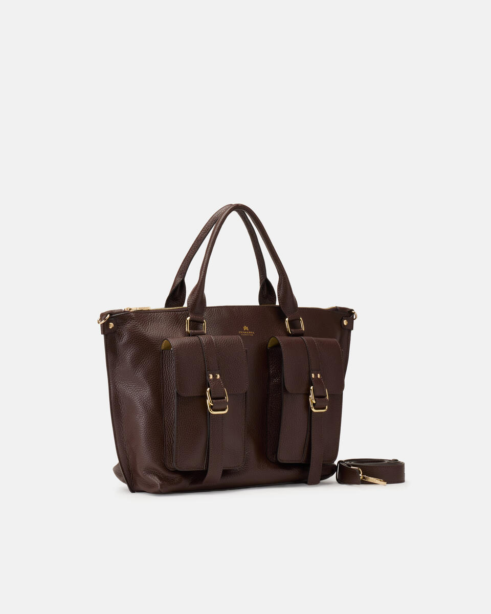 TOTE BAG Chocolate  - Tote Bag - Women's Bags - Bags - Cuoieria Fiorentina