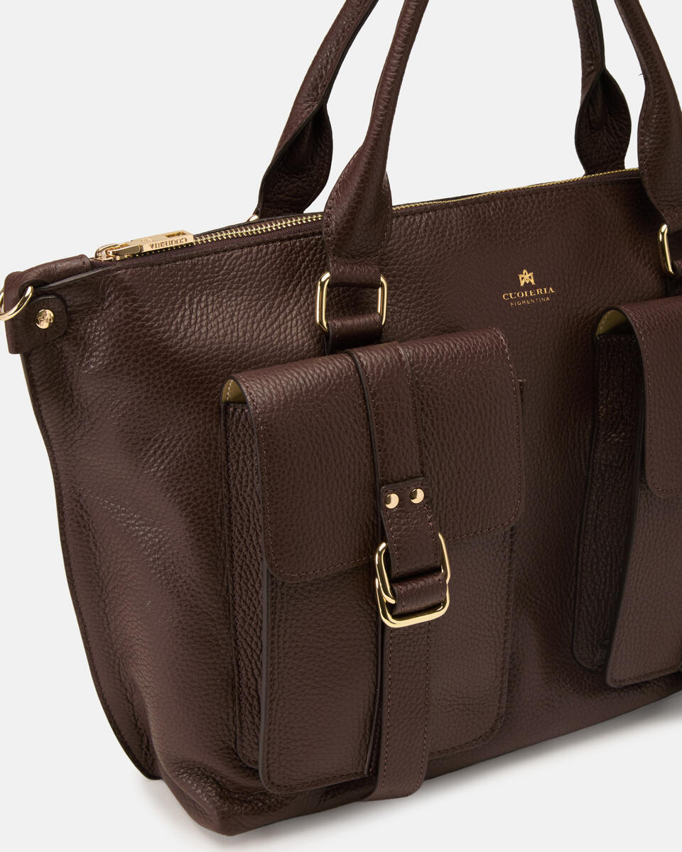 TOTE BAG Chocolate  - Tote Bag - Women's Bags - Bags - Cuoieria Fiorentina