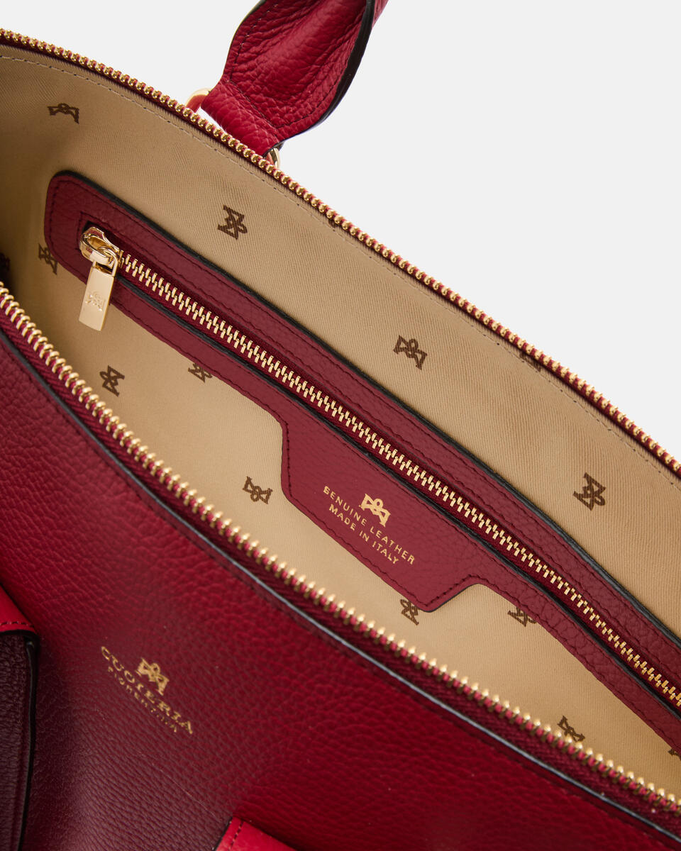 Blow Pocket Large Tote Bag Cherry  - Tote Bag - Borse Donna - Borse - Cuoieria Fiorentina