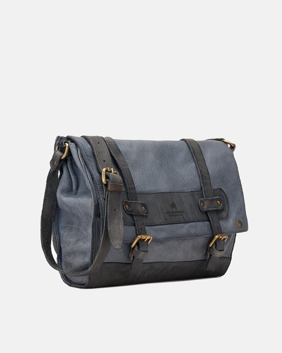 MESSENGER Denim  - Crossbody Bags - Men's Bags - Bags - Cuoieria Fiorentina