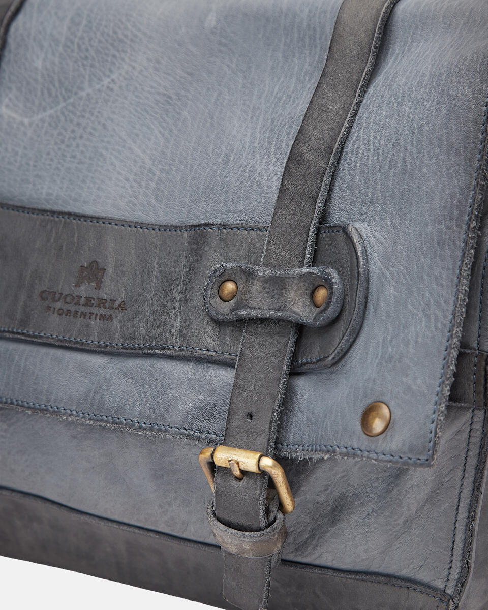 MESSENGER Denim  - Crossbody Bags - Men's Bags - Bags - Cuoieria Fiorentina