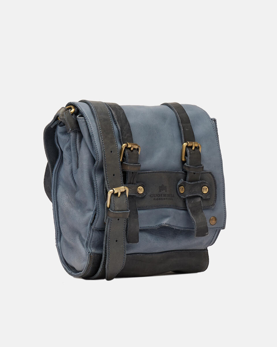 MESSENGER Denim  - Crossbody Bags - Men's Bags - Bags - Cuoieria Fiorentina