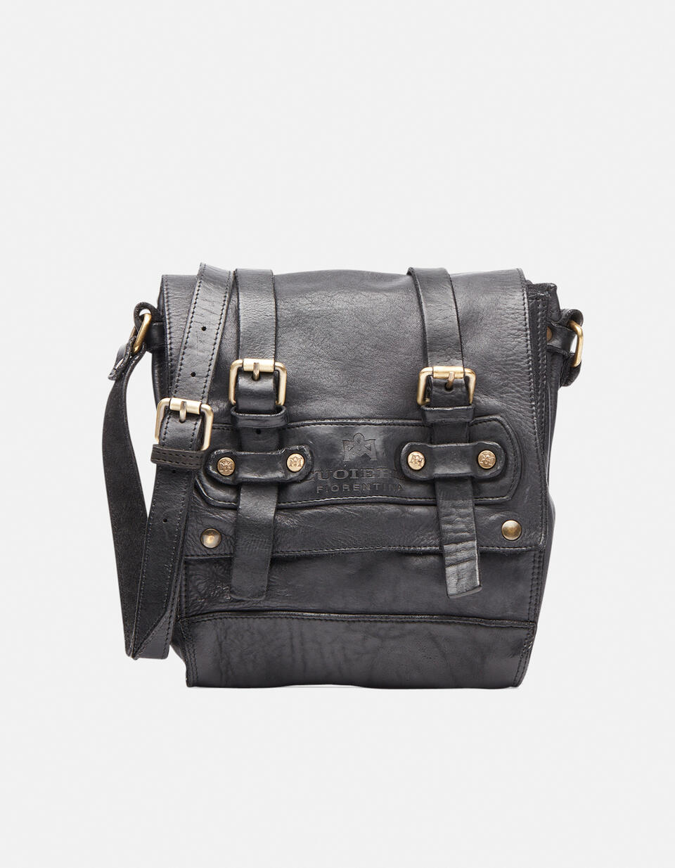 MESSENGER Black  - Crossbody Bags - Men's Bags - Bags - Cuoieria Fiorentina