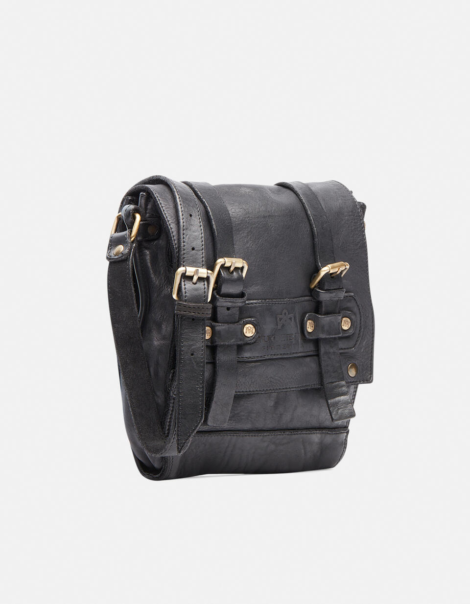 MESSENGER Black  - Crossbody Bags - Men's Bags - Bags - Cuoieria Fiorentina