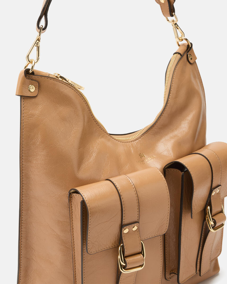 Blow pocket hobo Desert  - Cuoieria Fiorentina