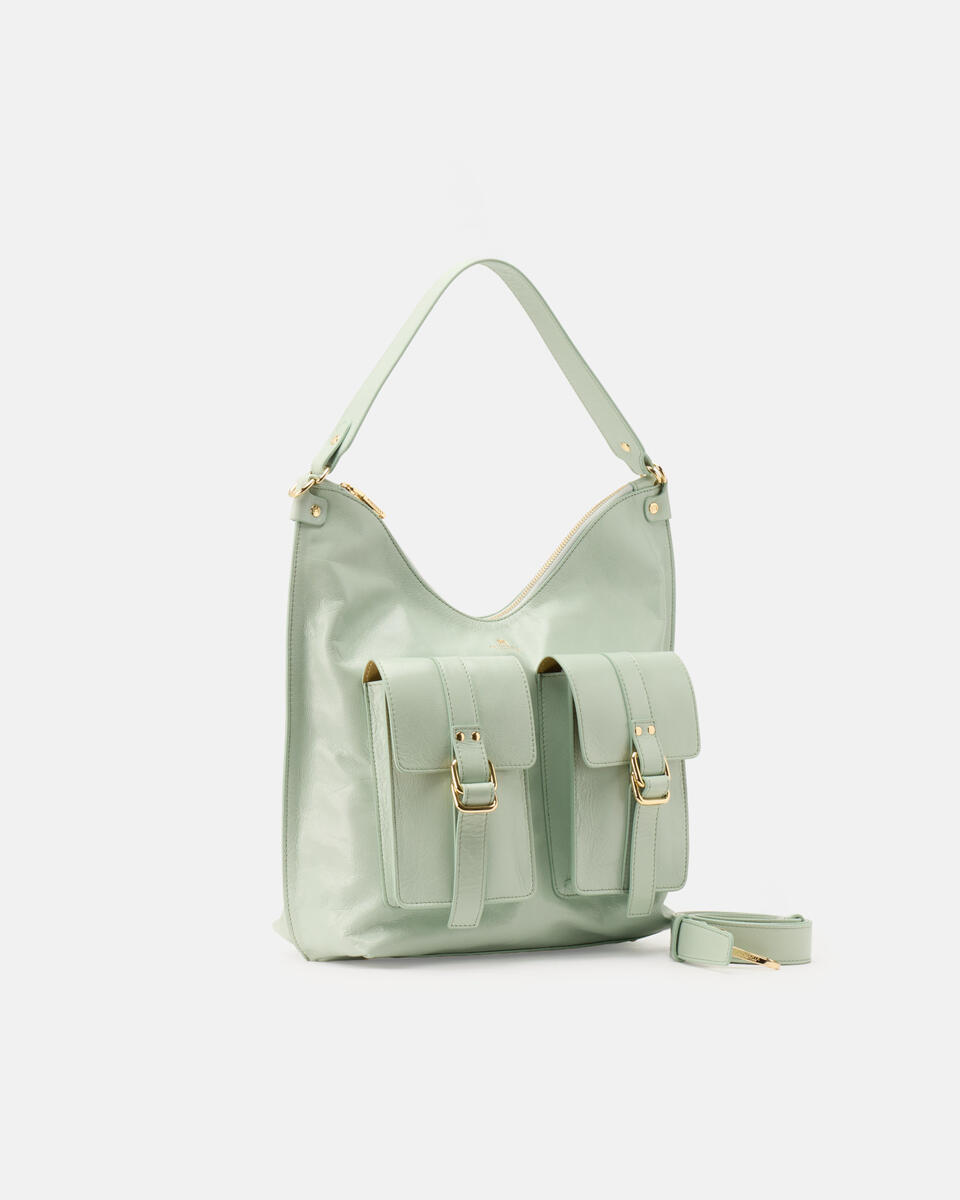 Blow pocket hobo Menta  - Cuoieria Fiorentina