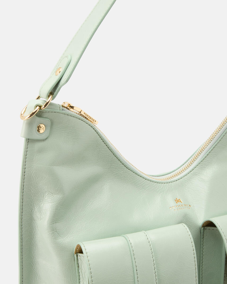 Blow pocket hobo Menta  - Cuoieria Fiorentina