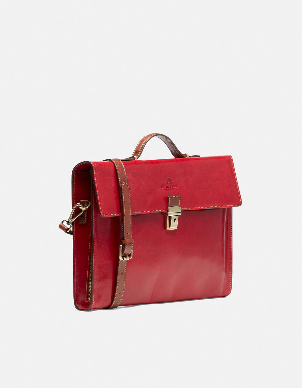Warm and Colour leather briefcase with side zips - Briefcases and Laptop Bags | Briefcases ROSSOBICOLORE - Briefcases and Laptop Bags | BriefcasesCuoieria Fiorentina