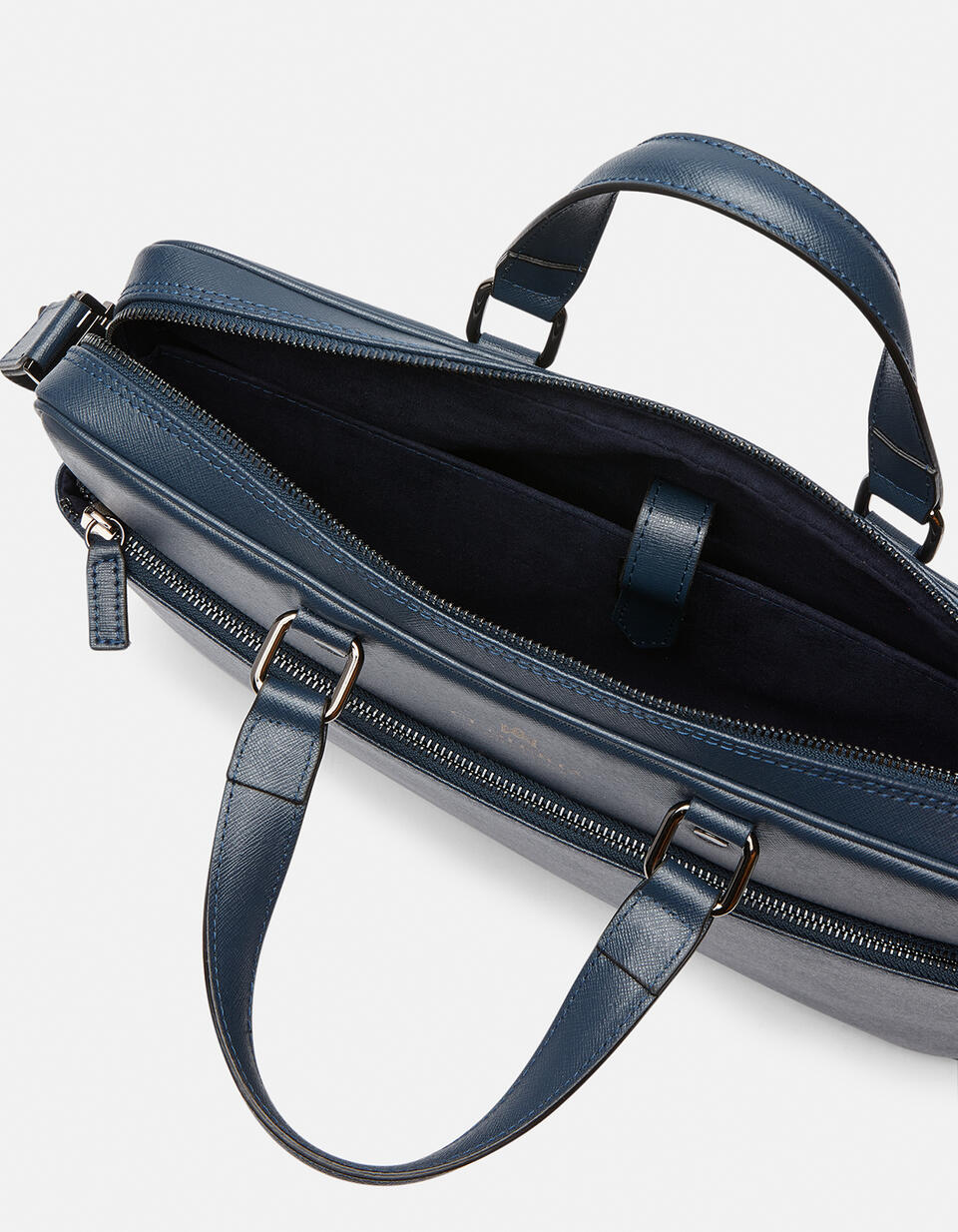 Borsa da lavoro Class con tasca porta Pc 13 in palmellato Blu  - Cuoieria Fiorentina