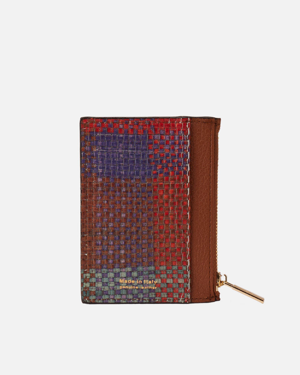 Charlotte portacarte con zip Multicolor ss23  - Portafogli Donna - Portafogli Donna - Portafogli - Cuoieria Fiorentina