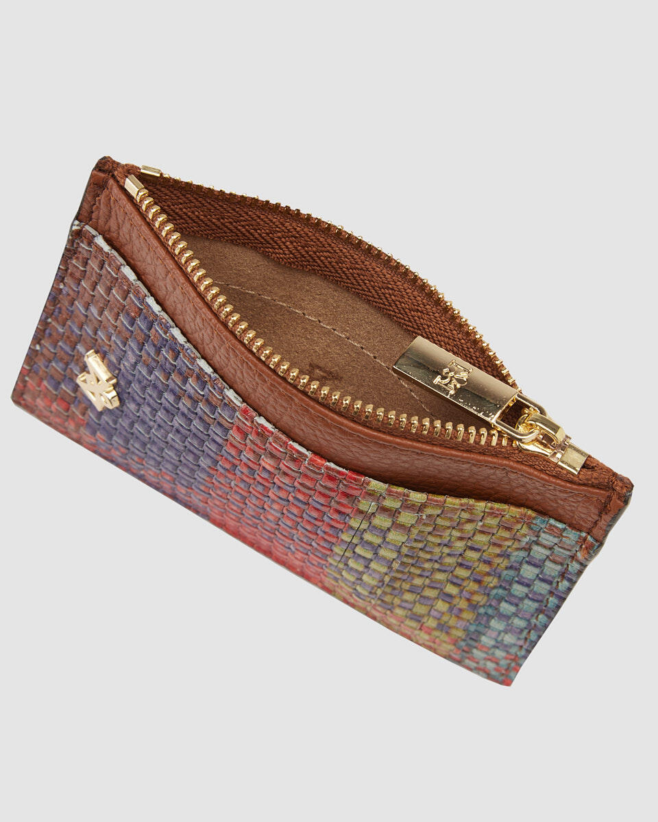 Charlotte portacarte con zip Multicolor ss23  - Portafogli Donna - Portafogli Donna - Portafogli - Cuoieria Fiorentina