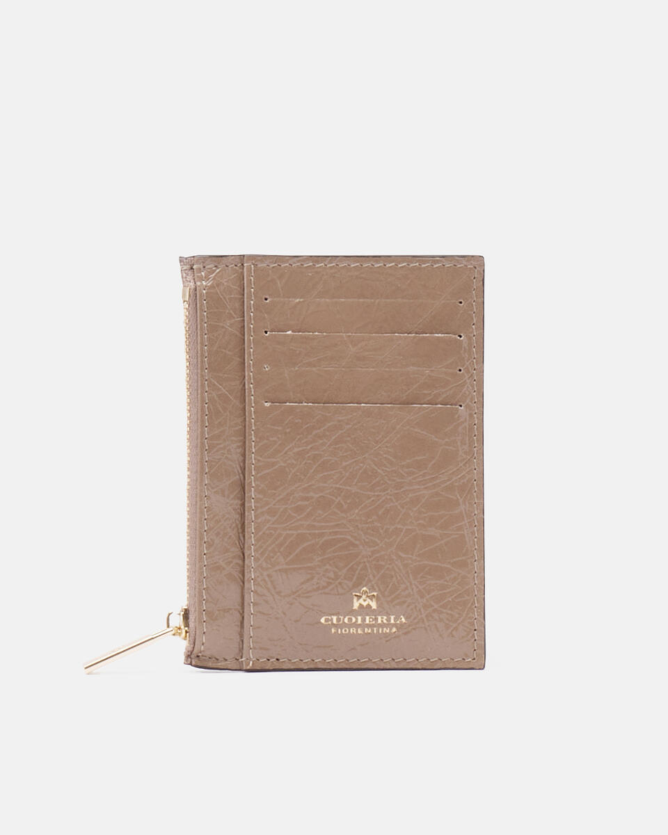 CARD HOLDER Taupe  - Women's Wallets - Wallets - Cuoieria Fiorentina
