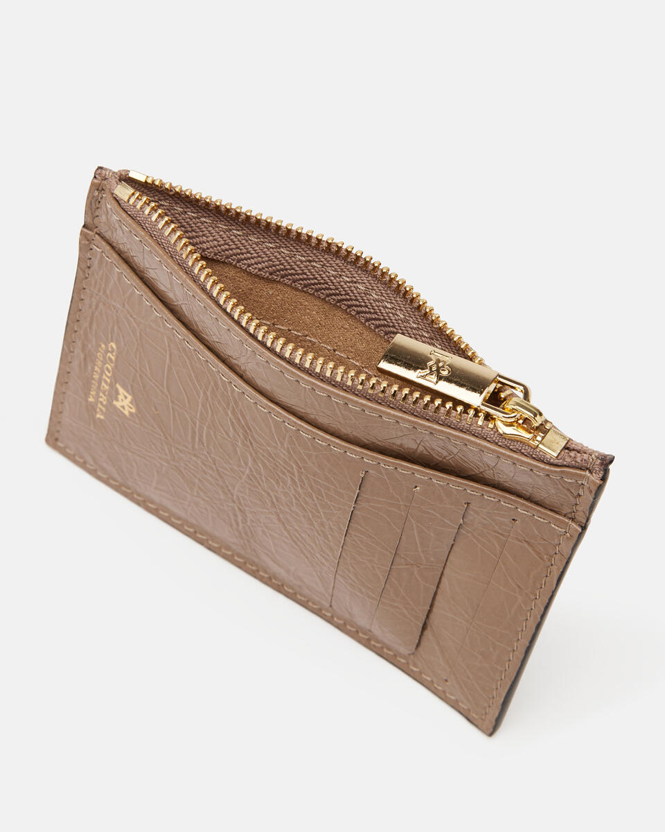 CARD HOLDER Taupe  - Women's Wallets - Wallets - Cuoieria Fiorentina