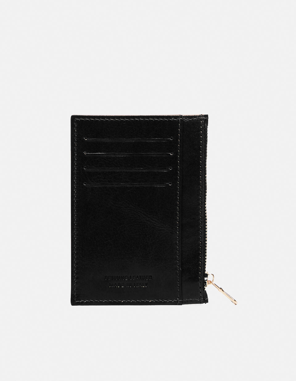 Card holder with zip Black  - Women's Wallets - Women's Wallets - Wallets - Cuoieria Fiorentina