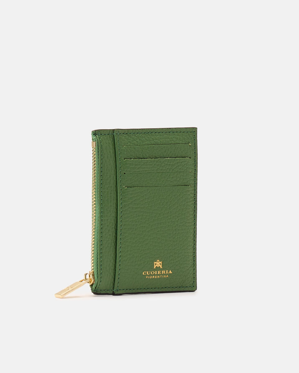 Card holder with zip Aloe  - Women's Wallets - Women's Wallets - Wallets - Cuoieria Fiorentina