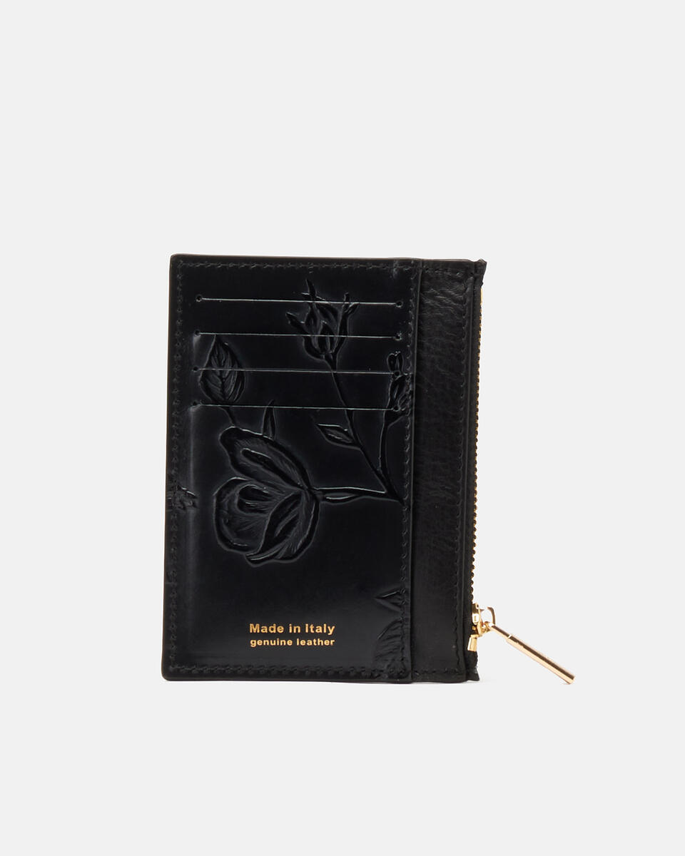 Card holder with zip Black  - Women's Wallets - Women's Wallets - Wallets - Cuoieria Fiorentina