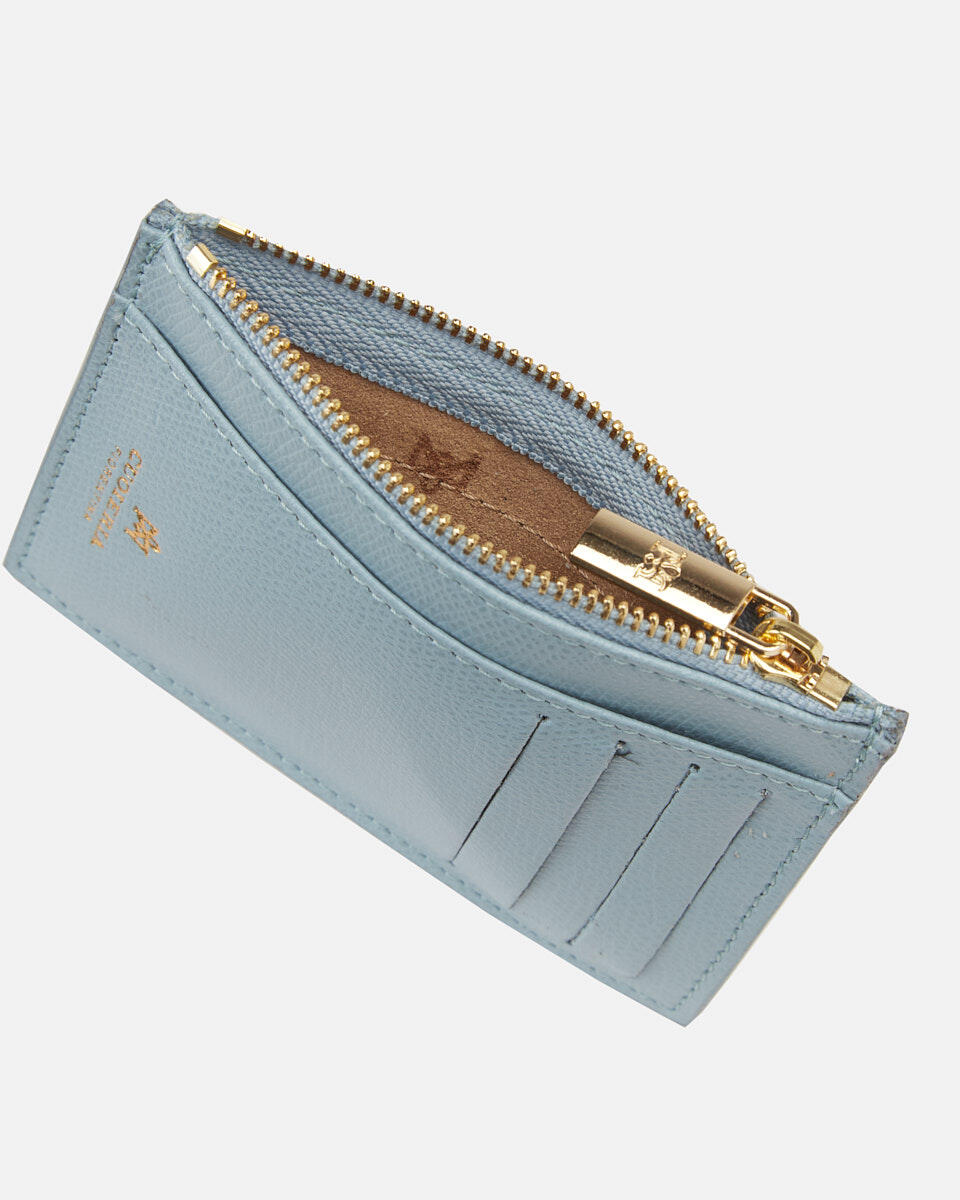 Card holder with zip  sugar paper  - Women's Wallets - Wallets - Cuoieria Fiorentina