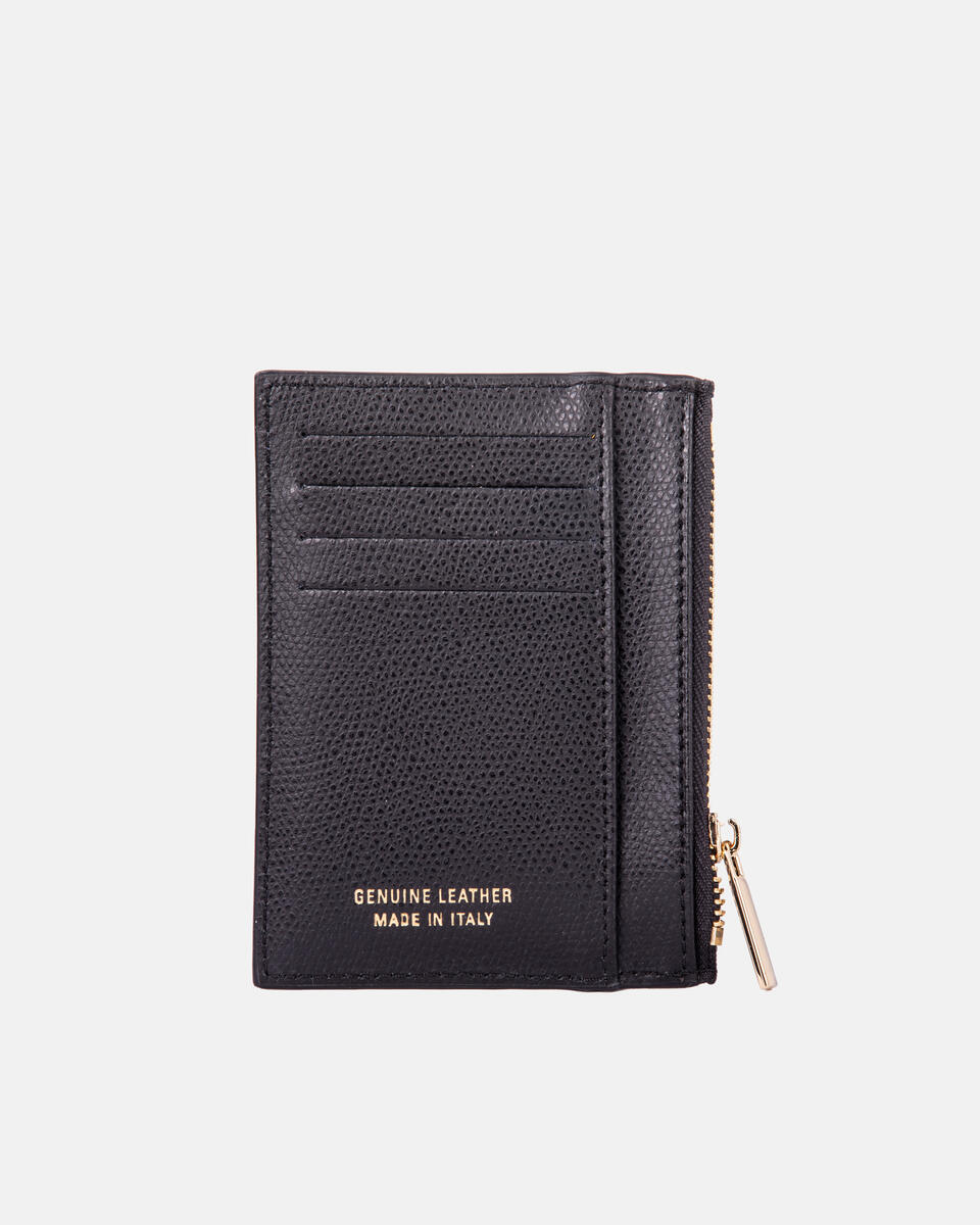 Card holder with zip Black  - Women's Wallets - Women's Wallets - Wallets - Cuoieria Fiorentina