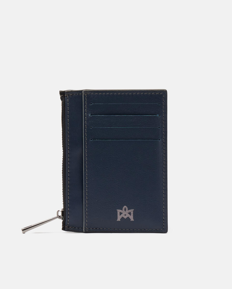 Card holder with zip Leather Wallets