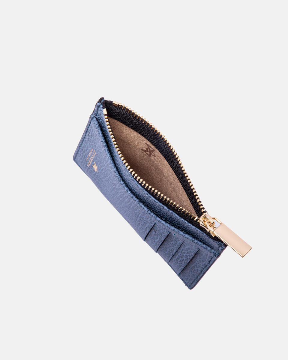 Rebel Card holder with zip - Card Holders - Women's Wallets | Wallets DENIM - Card Holders - Women's Wallets | WalletsCuoieria Fiorentina
