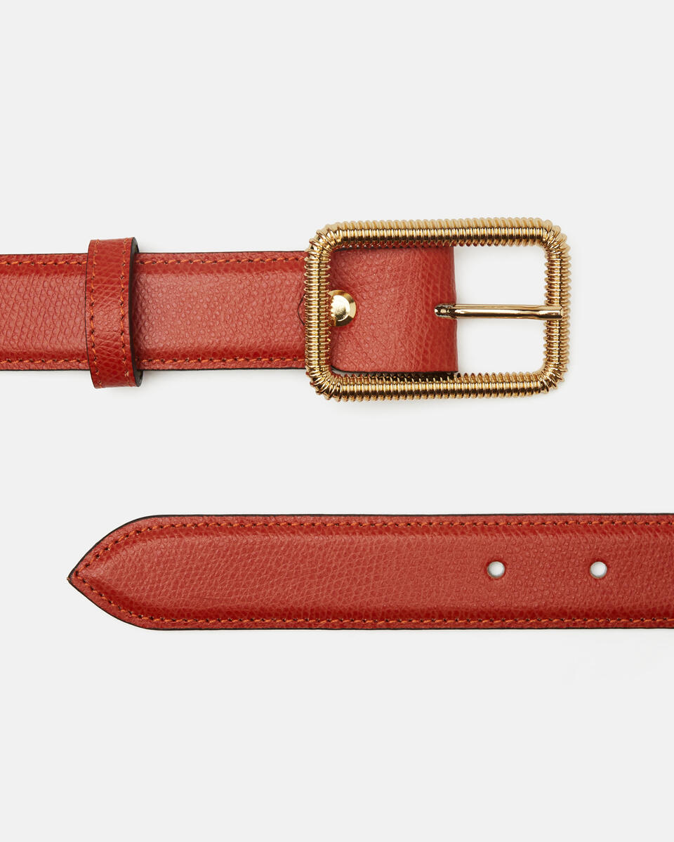 Eva belt 30 mm Arancio bruciato  - Cinture Donna - Cinture - Cuoieria Fiorentina