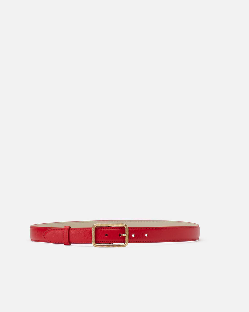 Eva belt 30 mm Rosso  - Cinture Donna - Cinture - Cuoieria Fiorentina