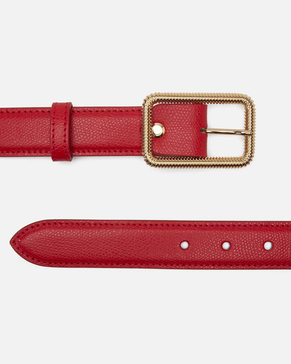 Eva belt 30 mm Rosso  - Cinture Donna - Cinture - Cuoieria Fiorentina