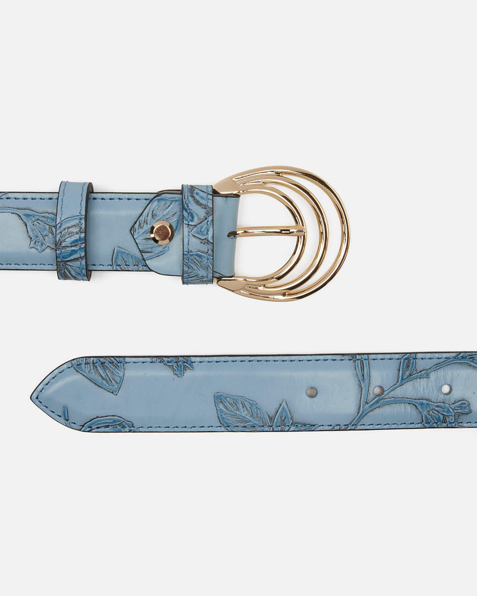 BELT Light blue  - Women's Belts - Belts - Cuoieria Fiorentina