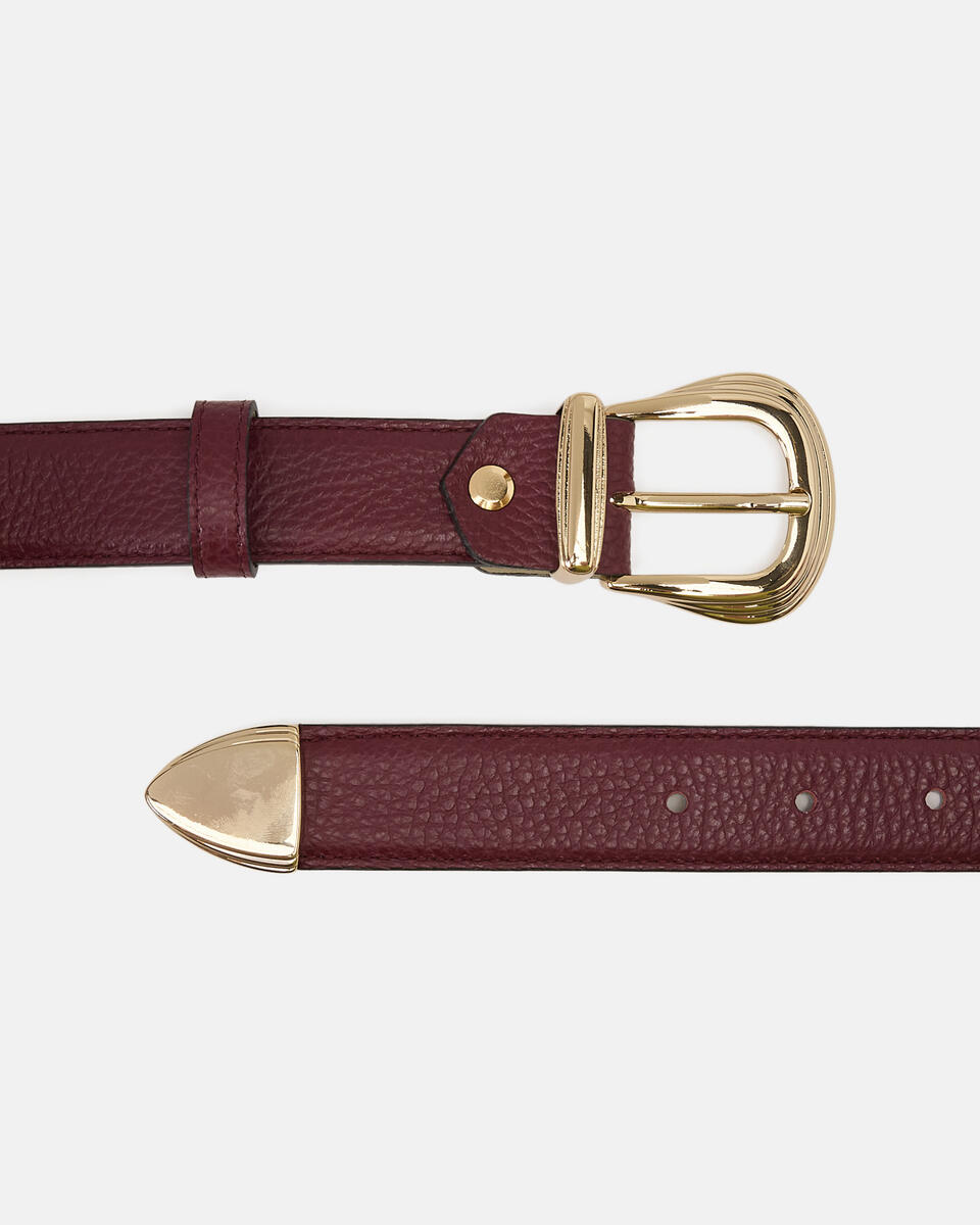 BELT Bordeaux  - Women's Belts - Belts - Cuoieria Fiorentina