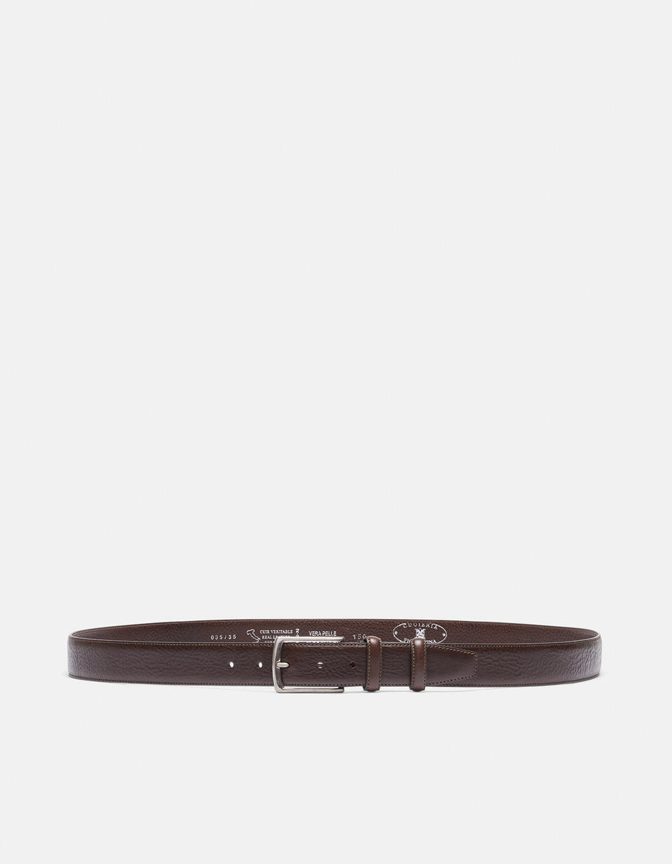 Belt plus-size Dark brown  - Men Belts - Belts - Cuoieria Fiorentina