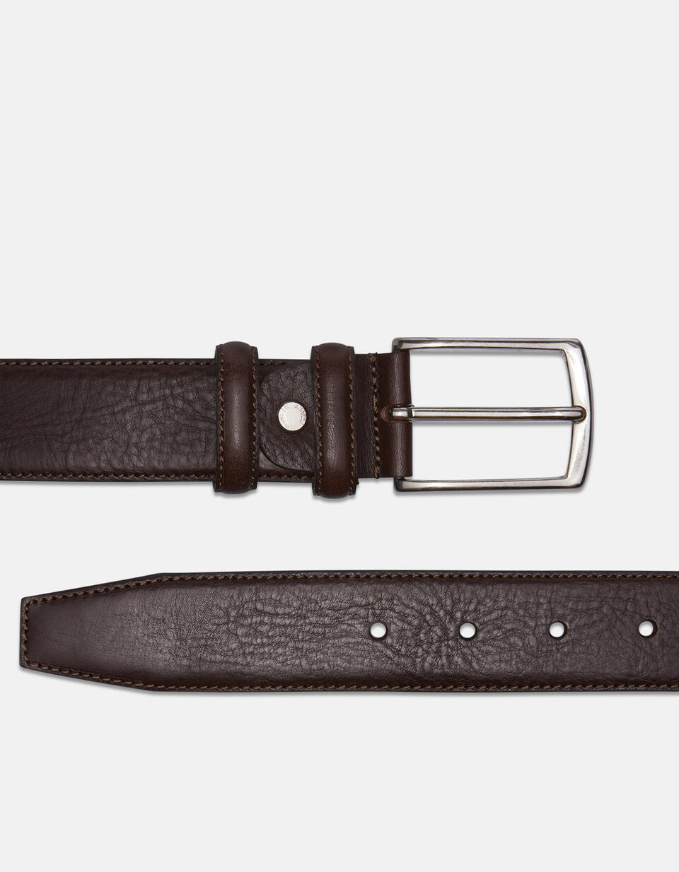 Belt plus-size Dark brown  - Men Belts - Belts - Cuoieria Fiorentina