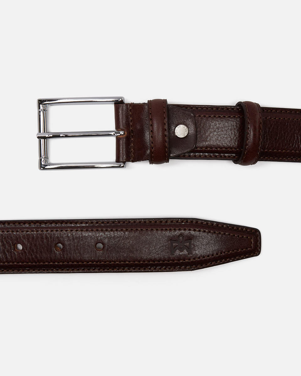 BELT Dark brown  - Men Belts - Belts - Cuoieria Fiorentina