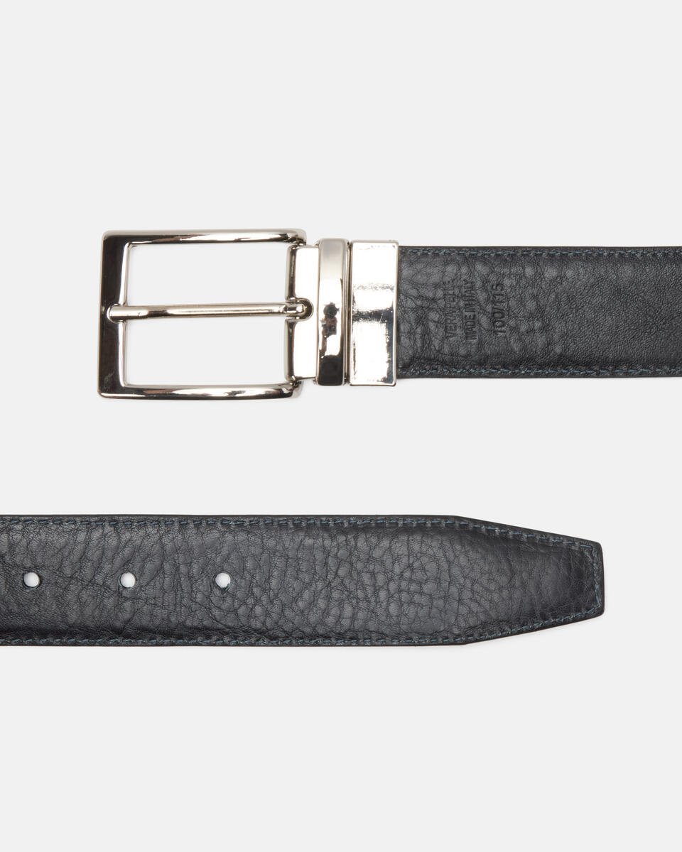 Reversible Belt Blackblue  - Men Belts - Belts - Cuoieria Fiorentina