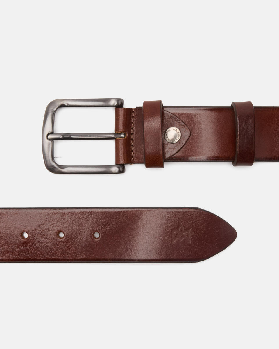 Cintura 4cm Poncho Lux Sfumata Marrone  - Cinture Uomo - Cinture - Cuoieria Fiorentina