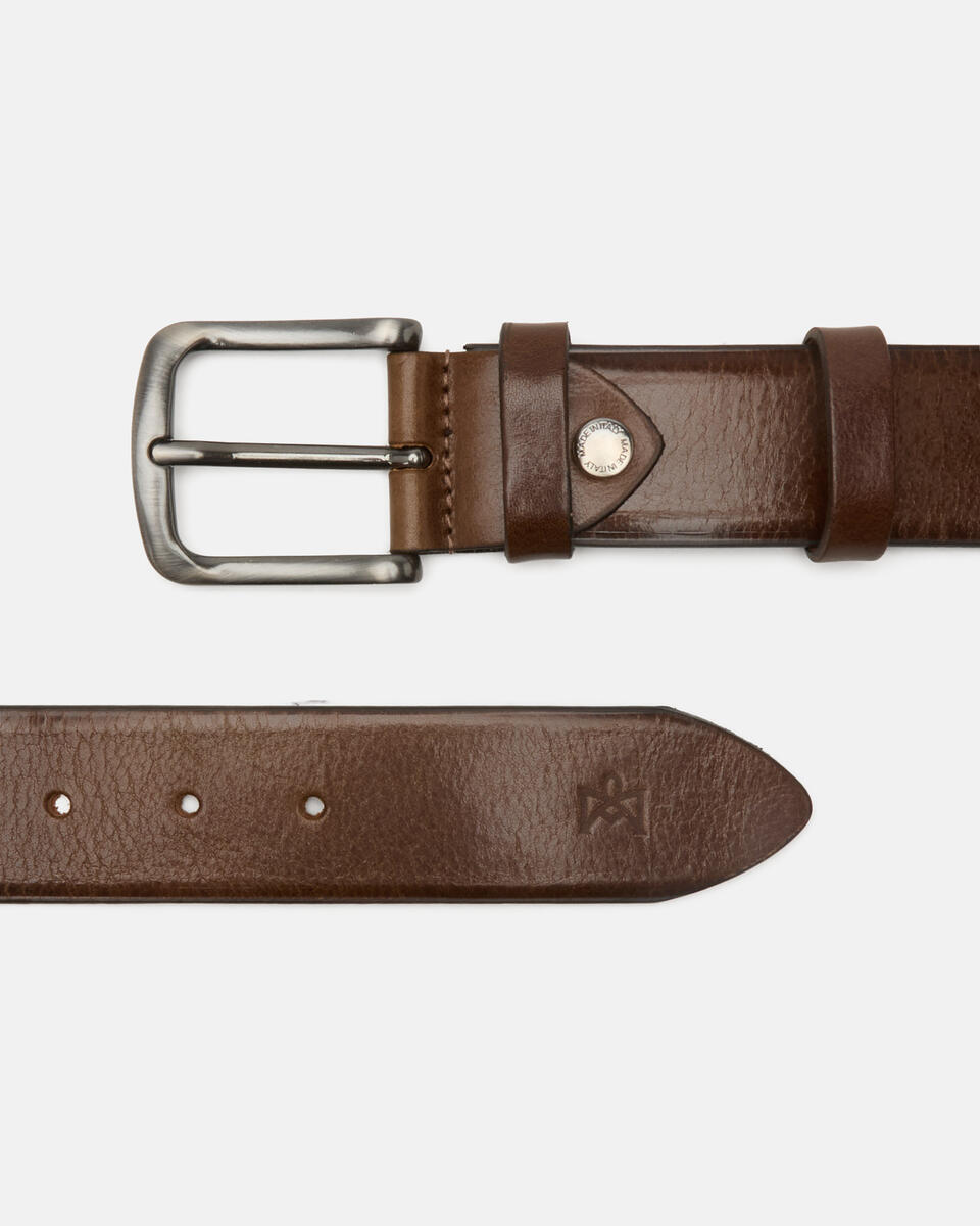 Cintura 4cm Poncho Lux Sfumata Testa di moro  - Cinture Uomo - Cinture - Cuoieria Fiorentina