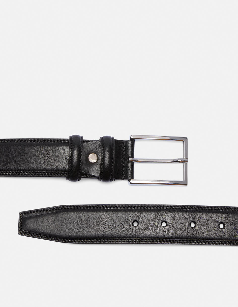 Elegant Leather Belt - Men Belts | Belts NERO - Men Belts | BeltsCuoieria Fiorentina