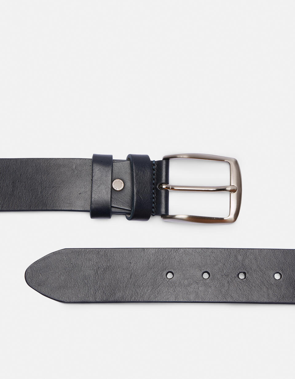 CLASSIC LEATHER BELT WITHOUT SEAMS HEIGHT 4,0 CM - Men Belts | Belts BLU - Men Belts | BeltsCuoieria Fiorentina
