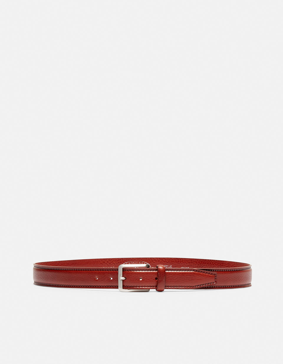 Classic leather belt with contrast stitching Belts