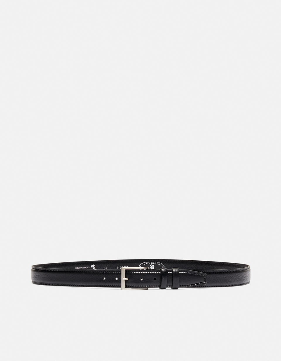 Classic leather belt with contrast stitching Belts