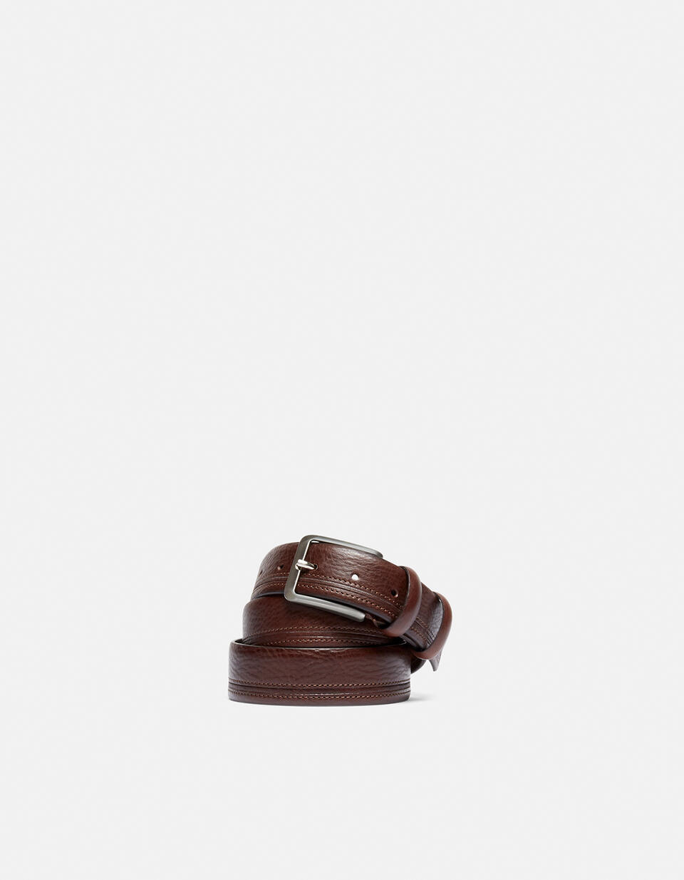 Cintura cucitura laterale 3,5 cm Testa di moro  - Cinture Uomo - Cinture - Cuoieria Fiorentina