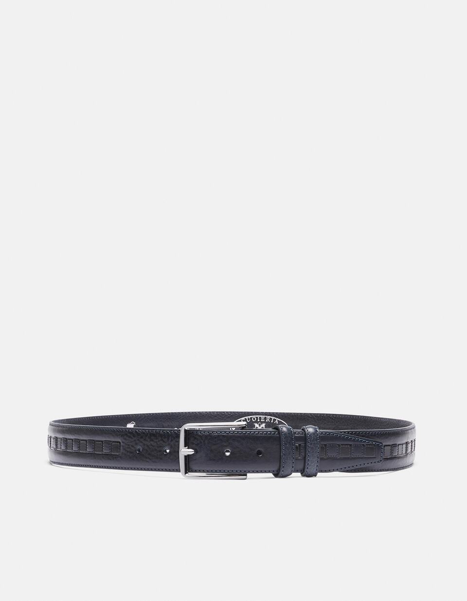 Cintura in cuoio lavorato di altezza 3,5 - CINTURE UOMO | CINTURE BLU - CINTURE UOMO | CINTURECuoieria Fiorentina