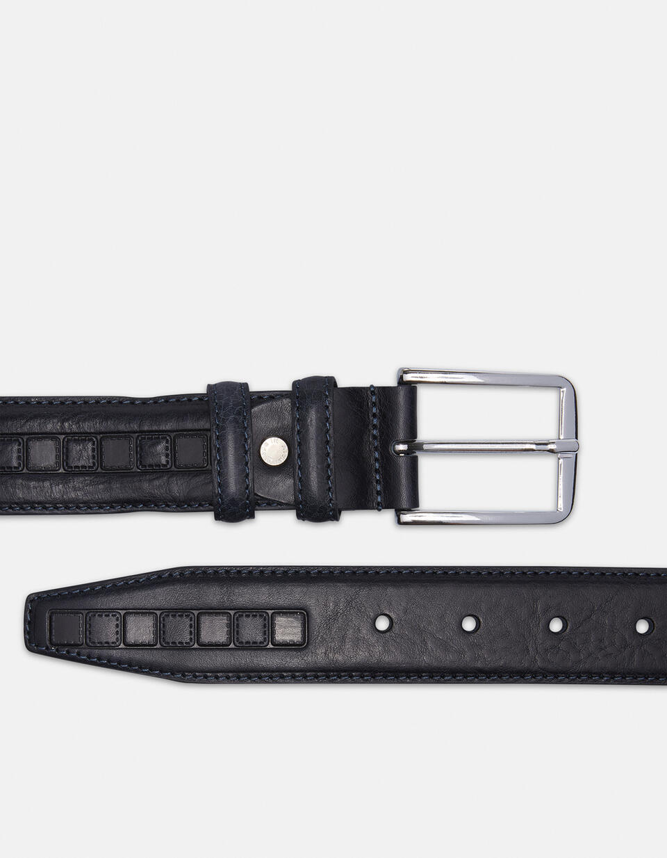 Belt leather working height 3.5 cm. - Men Belts | Belts BLU - Men Belts | BeltsCuoieria Fiorentina
