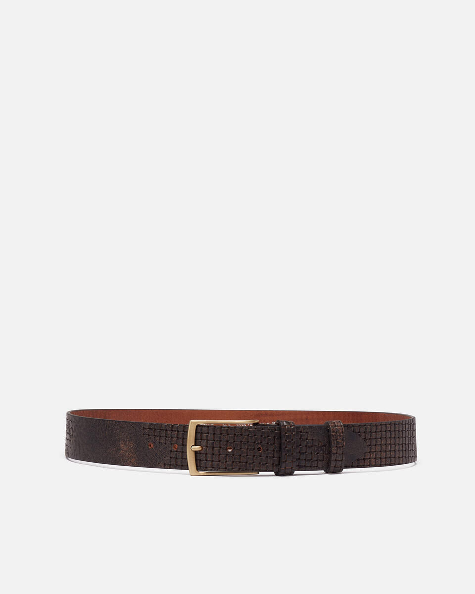 Cintura da uomo 4cm Marrone  - Cinture Uomo - Cinture - Cuoieria Fiorentina