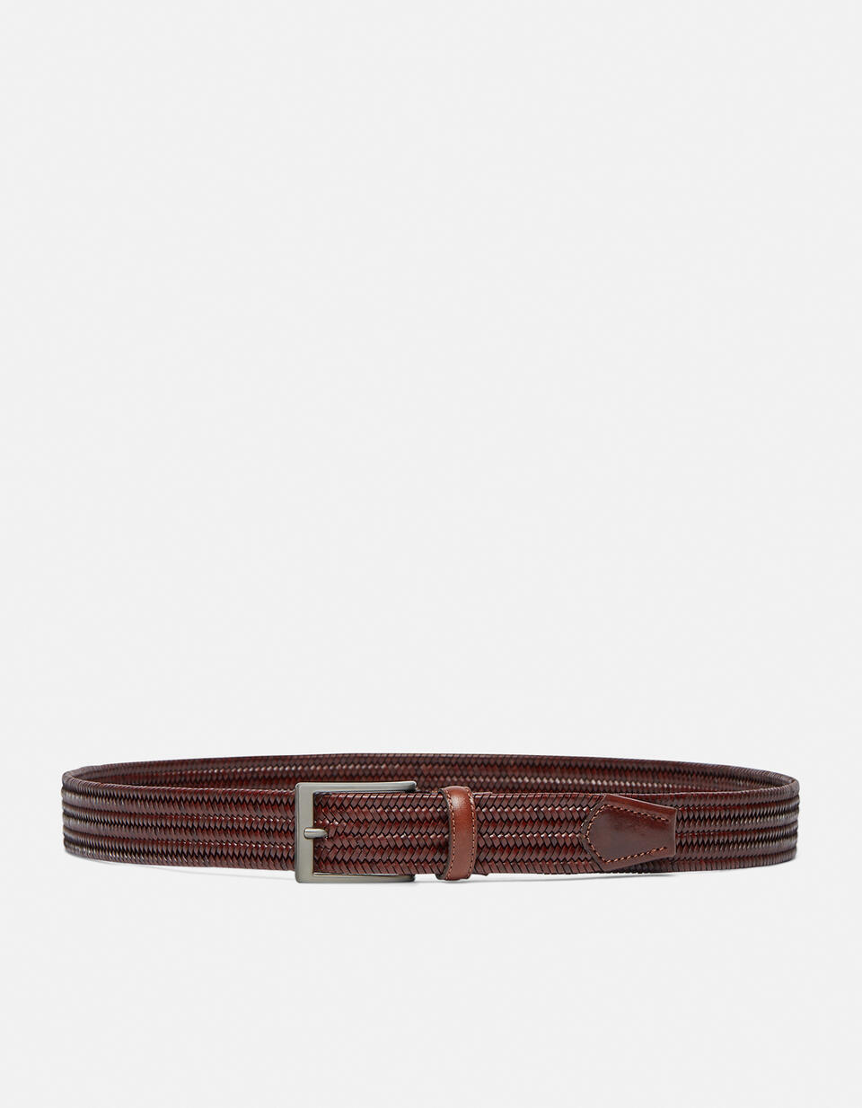 ELASTICISED BELT Brown  - Men Belts - Belts - Cuoieria Fiorentina