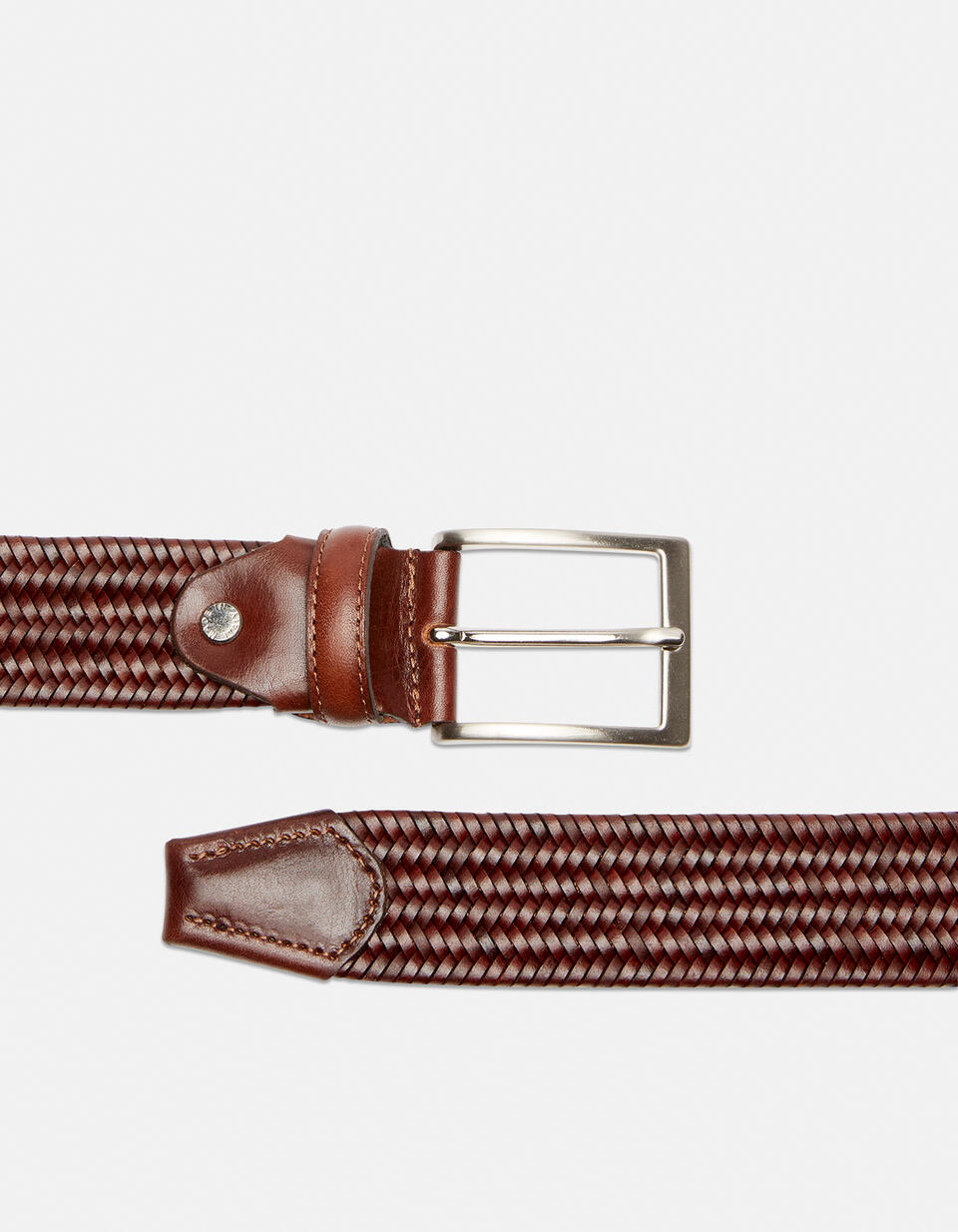 ELASTICISED BELT Brown  - Men Belts - Belts - Cuoieria Fiorentina