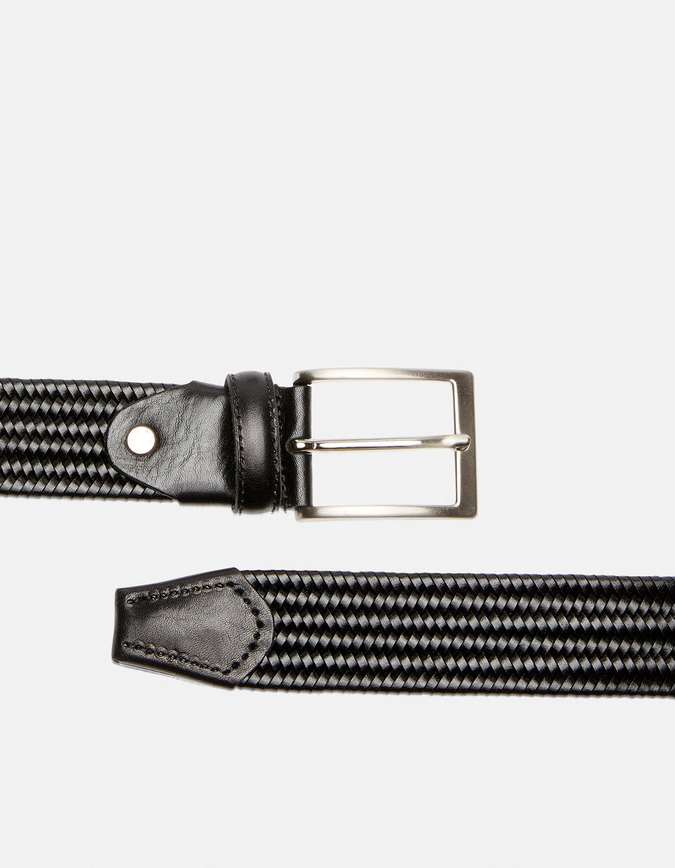 ELASTICISED BELT Black  - Men Belts - Belts - Cuoieria Fiorentina